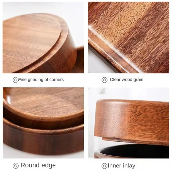 Stackable Wooden Salad Plates (2 Bowls) - Image 3