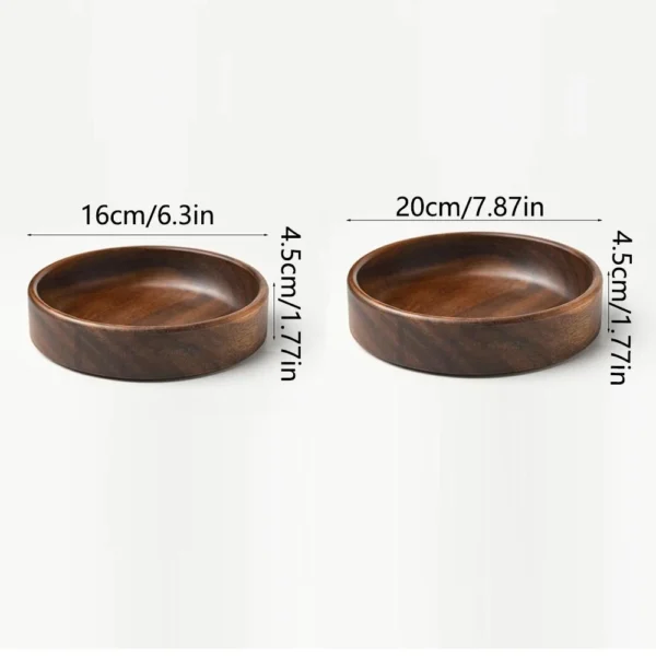 Stackable Wooden Salad Plates (2 Bowls)